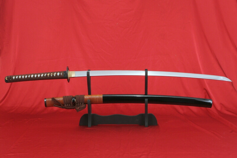 foto Katana ENMA z ocele AISI 1045 Hi-carbon steel od f. Kawashima a imitac hamonu. .658